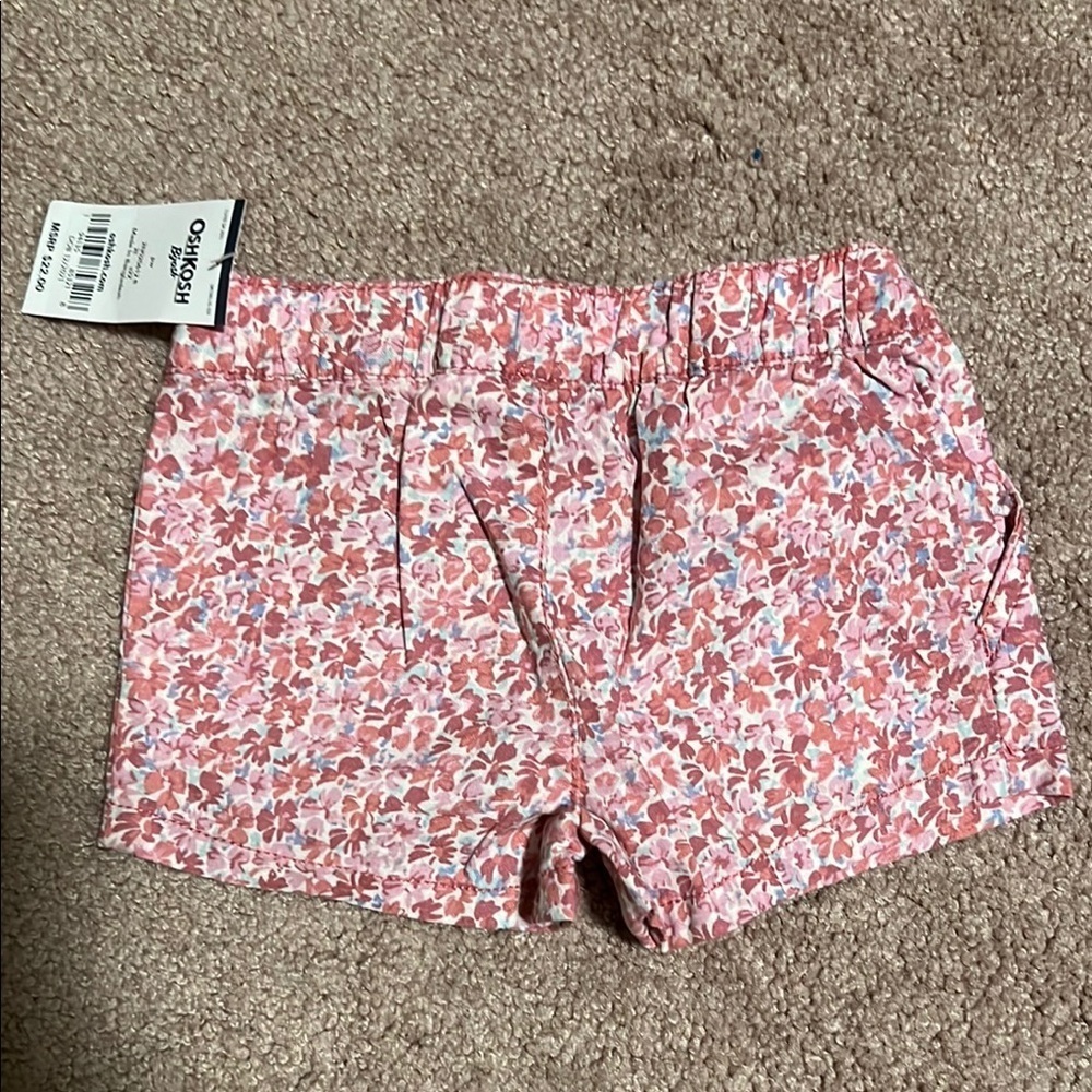 OshKosh B'gosh Pink Floral Shorts - Picture 2 of 4